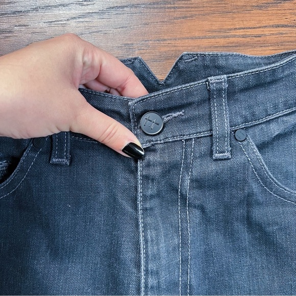 Mattison • charcoal skinny jeans slim leg ankle tailored USA made designer denim - Picture 5 of 8